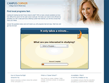 Tablet Screenshot of colleges.campuscorner.com